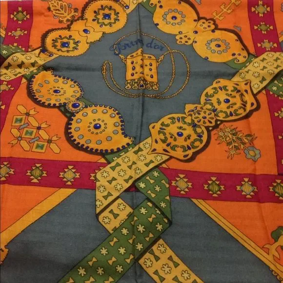 Hermes Brins d'or shawl 140 cm x 140 cm - Picture 12 of 12